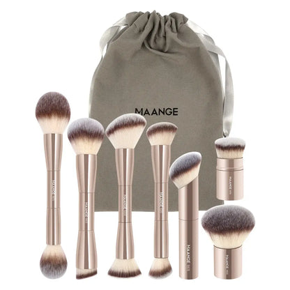 MAANGE Makeup Brush Set - Foundation, Concealer, Blush - 7pc - ZIOR LONDON