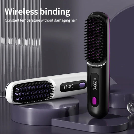 Wireless USB Ceramic Hair Straightening Comb - ZIOR LONDON