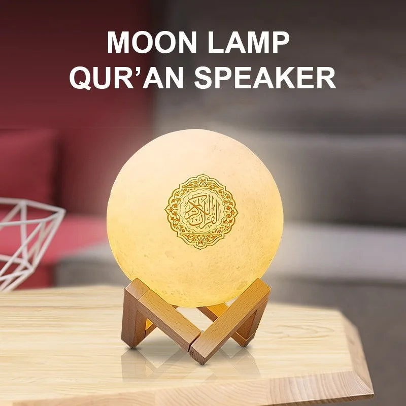 Wireless Quran Speaker & Night Light - Portable Bluetooth Azan Sound Box