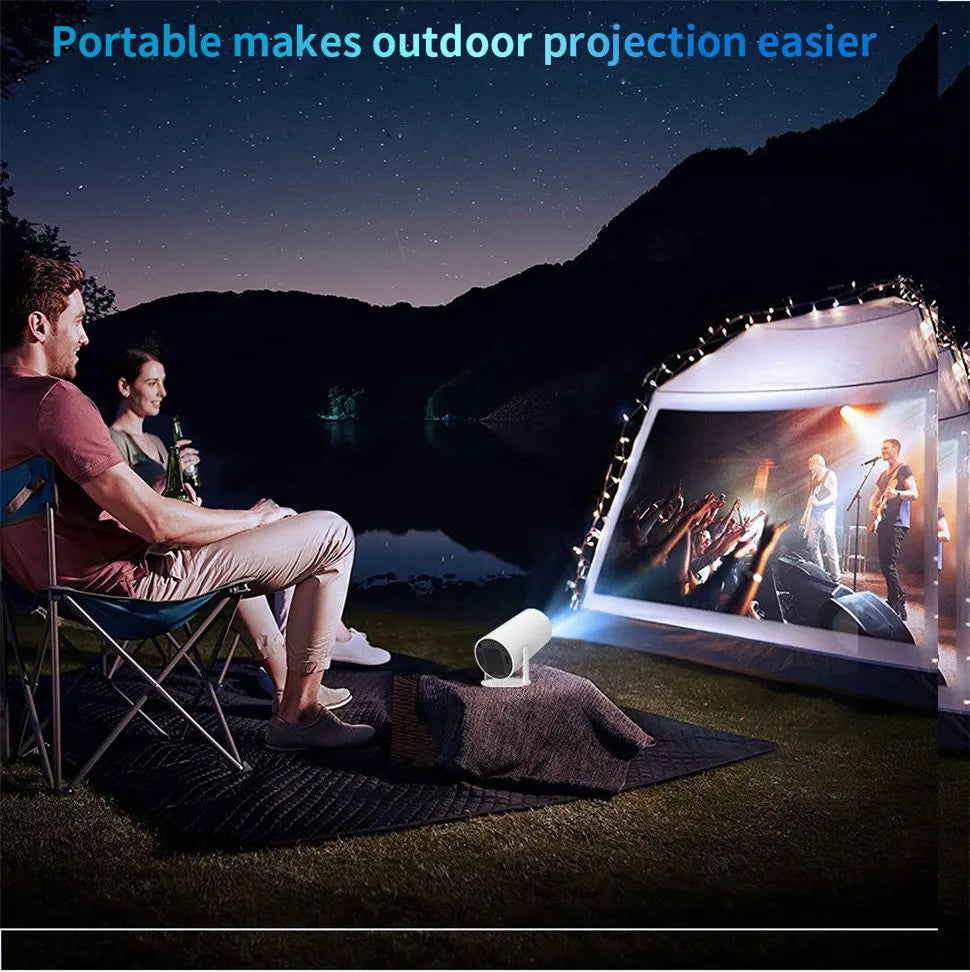 HY300 Plus 4K Mini Projector - 1280x720P HD LED Home Theater with Android - ZIOR LONDON