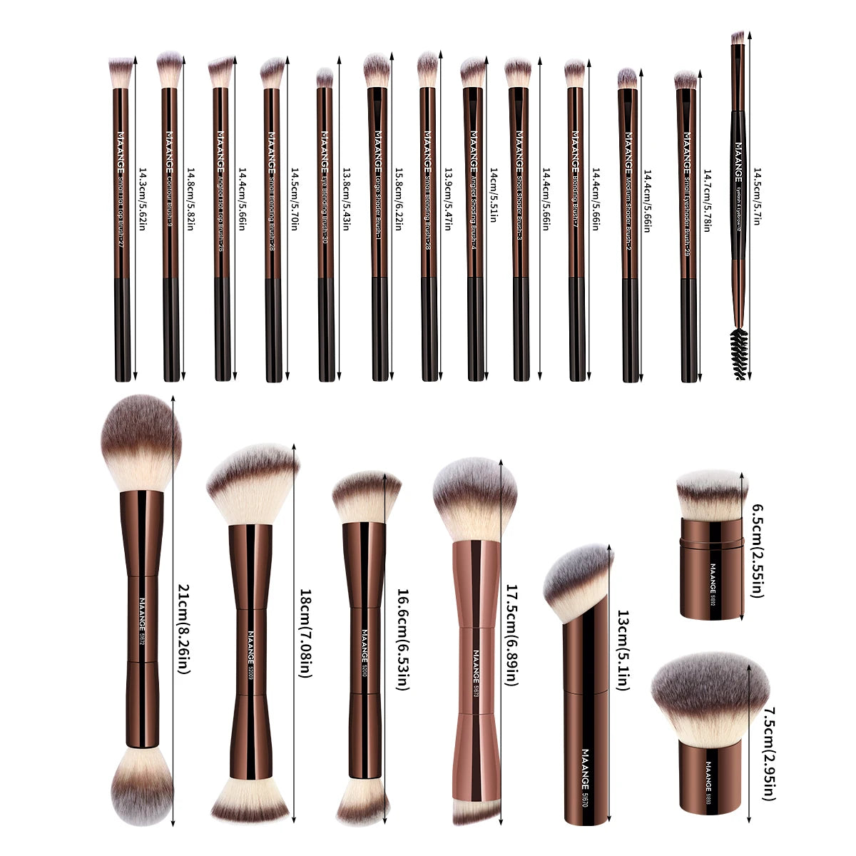 MAANGE 20-Piece Double-Ended Pro Brush Set! - ZIOR LONDON