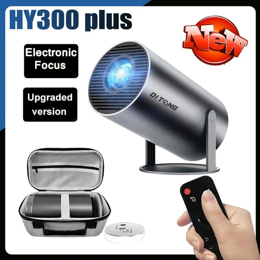 HY300 Plus 4K Mini Projector - 1280x720P HD LED Home Theater with Android - ZIOR LONDON