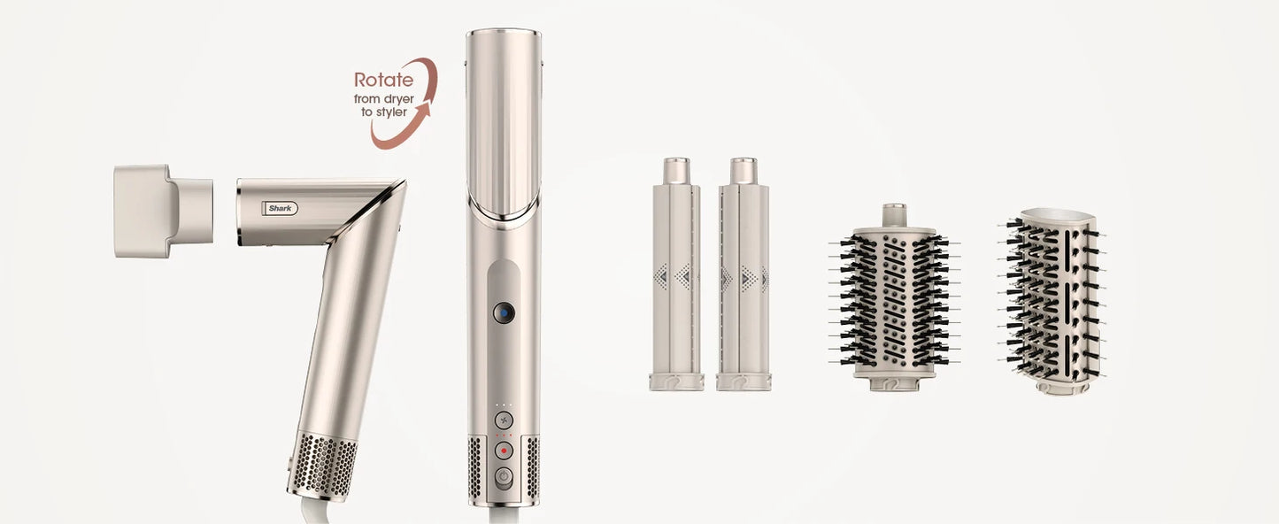 Shark HD430 FlexStyle: Powerful Negative Ion Hair Dryer & Multi-Styler Airwrap - ZIOR LONDON