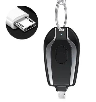 1500mAh Mini Keychain Power Bank - Portable Emergency Charger for iPhone & Android - ZIOR LONDON