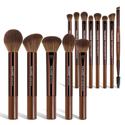 MAANGE 13PCS Professional Makeup Brush Set - Foundation, Concealer, Blush & Eyeshadow Tools - ZIOR LONDON