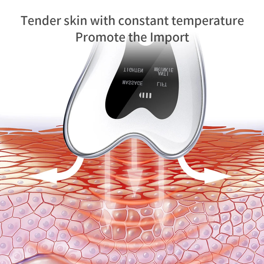 Electric Gua Sha Scraper – Microcurrent Face Massager for Wrinkle Reduction & Skin Firming - ZIOR LONDON