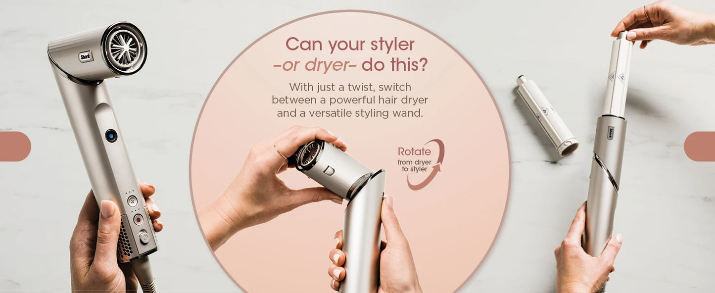 Shark HD430 FlexStyle: Powerful Negative Ion Hair Dryer & Multi-Styler Airwrap - ZIOR LONDON