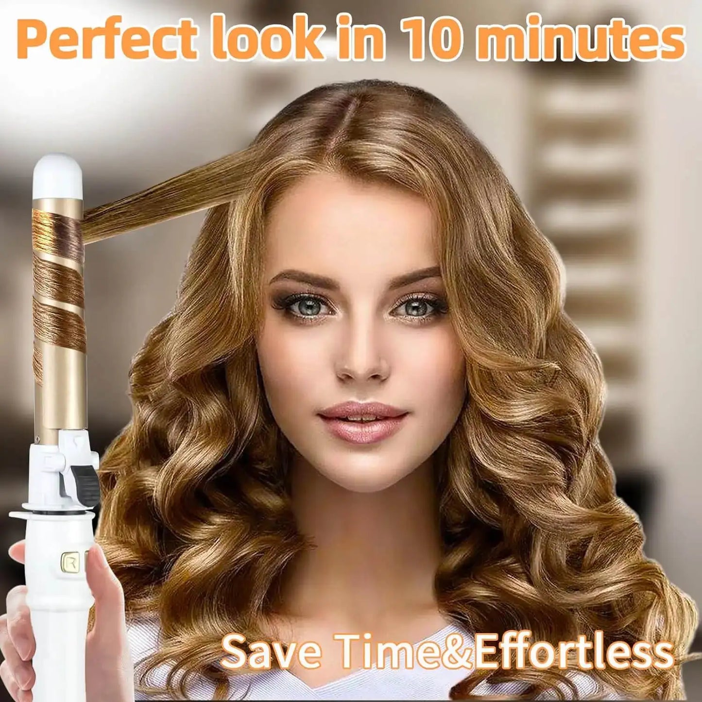 Pro Auto Curling Wand – Effortless Big Waves & Glam Curls! - ZIOR LONDON