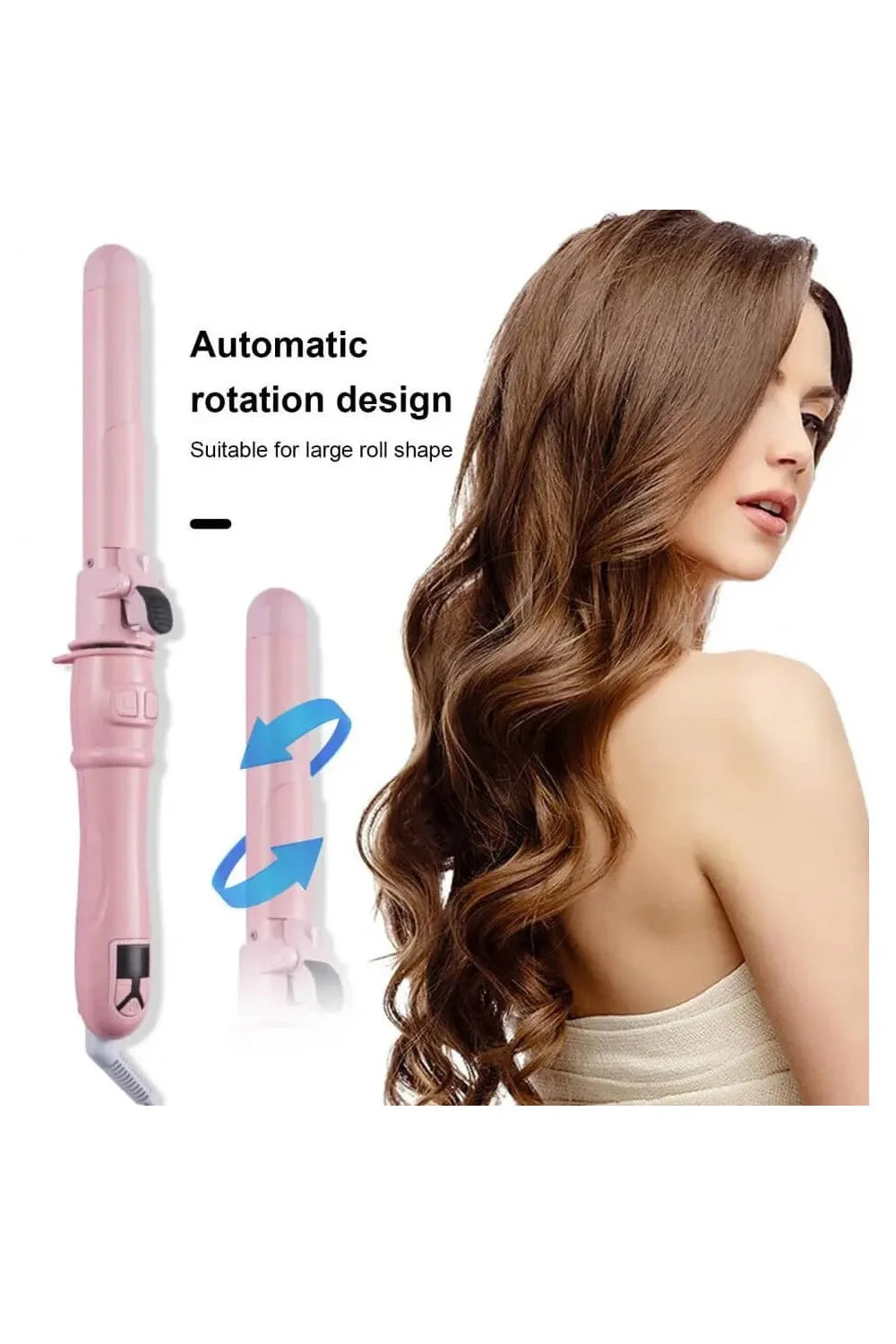 Pro Auto Curling Wand – Effortless Big Waves & Glam Curls! - ZIOR LONDON