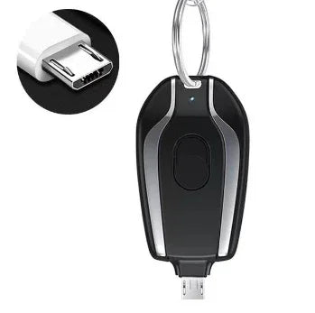 1500mAh Mini Keychain Power Bank - Portable Emergency Charger for iPhone & Android - ZIOR LONDON