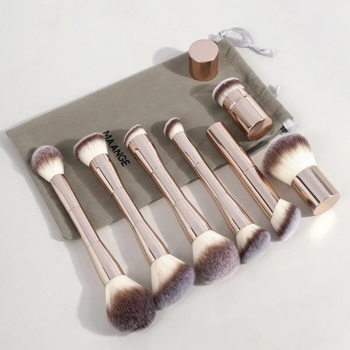 MAANGE Makeup Brush Set - Foundation, Concealer, Blush - 7pc - ZIOR LONDON