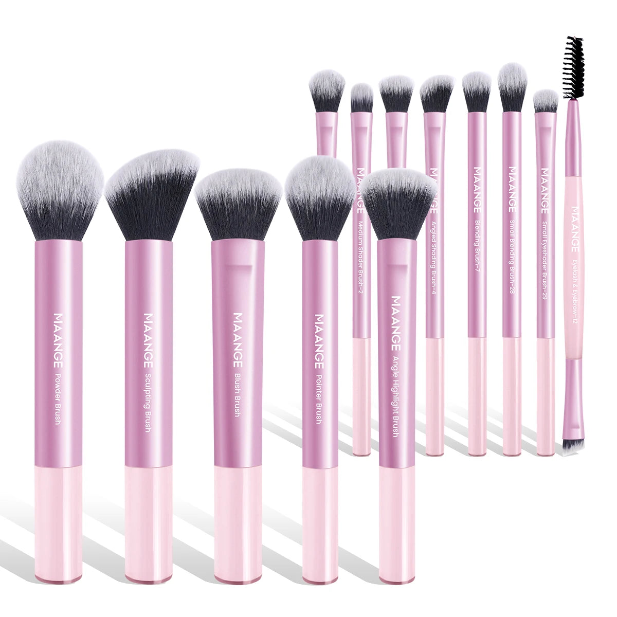 MAANGE 13PCS Professional Makeup Brush Set - Foundation, Concealer, Blush & Eyeshadow Tools - ZIOR LONDON