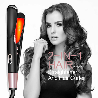 Twist & Shine: 2-in-1 Hair Straightener & Curler - ZIOR LONDON