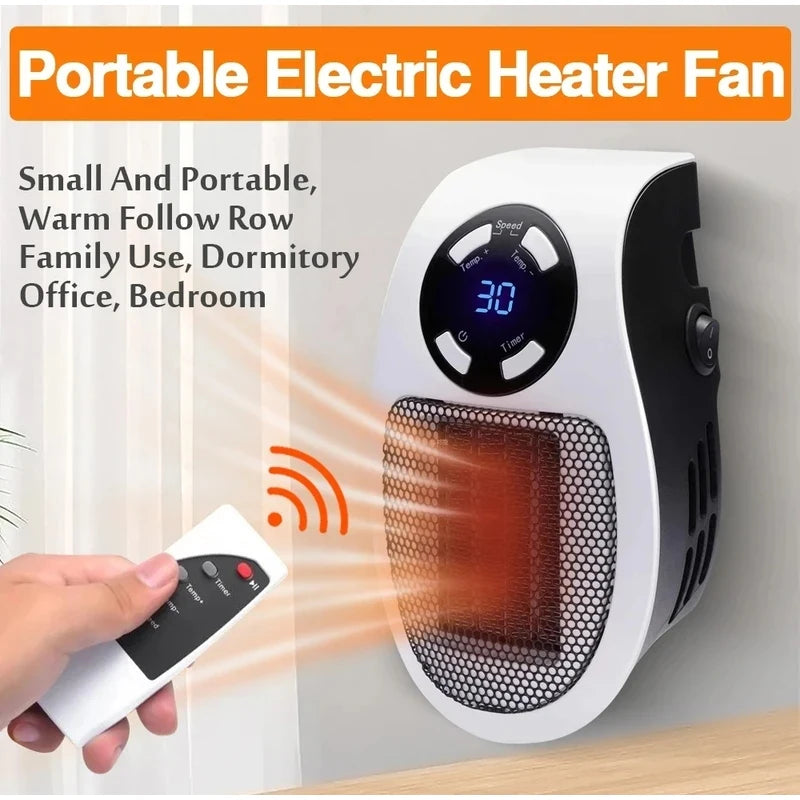 Portable Electric Wall Heater Fan - Compact Home Heating Solution - ZIOR LONDON