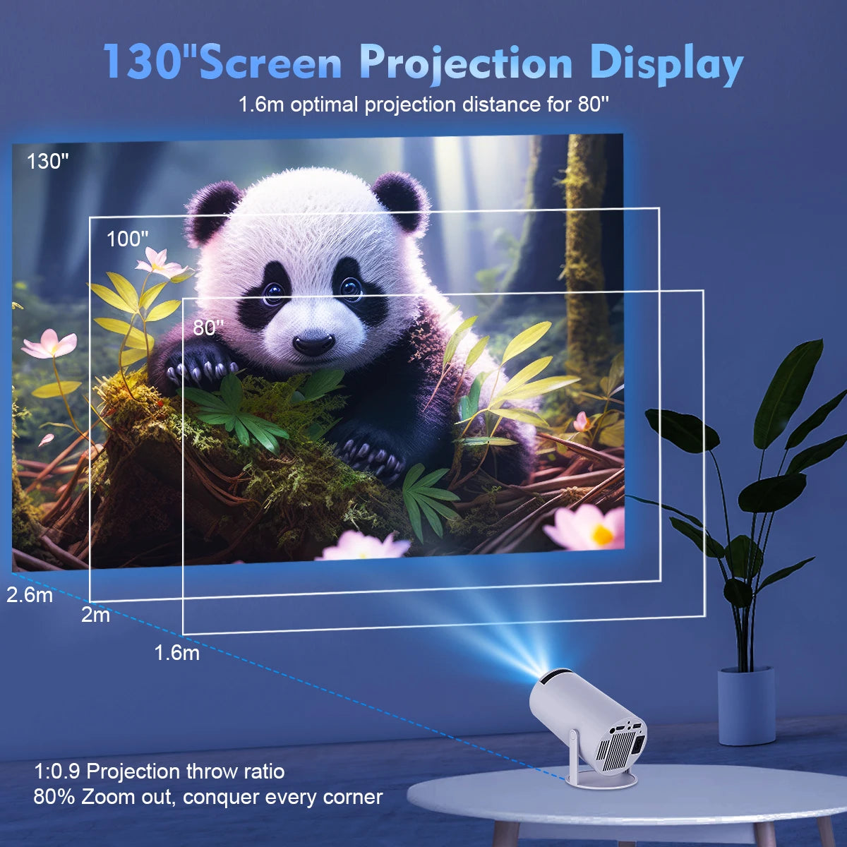 Magcubic HY300 Pro 4K Projector: Android 11, Dual WiFi6, 260ANSI, Home Cinema - ZIOR LONDON