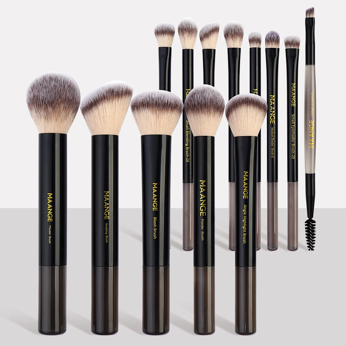 MAANGE 13PCS Professional Makeup Brush Set - Foundation, Concealer, Blush & Eyeshadow Tools - ZIOR LONDON