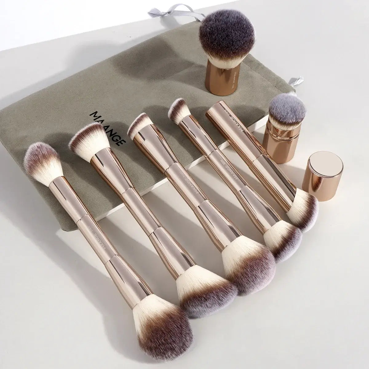 MAANGE Makeup Brush Set - Foundation, Concealer, Blush - 7pc - ZIOR LONDON