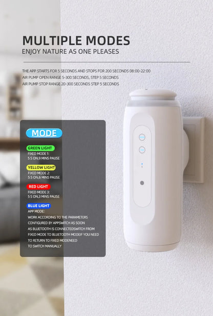 Smart Bluetooth Waterless Essential Oil Diffuser - Wall Plug Aroma Scent Machine - ZIOR LONDON