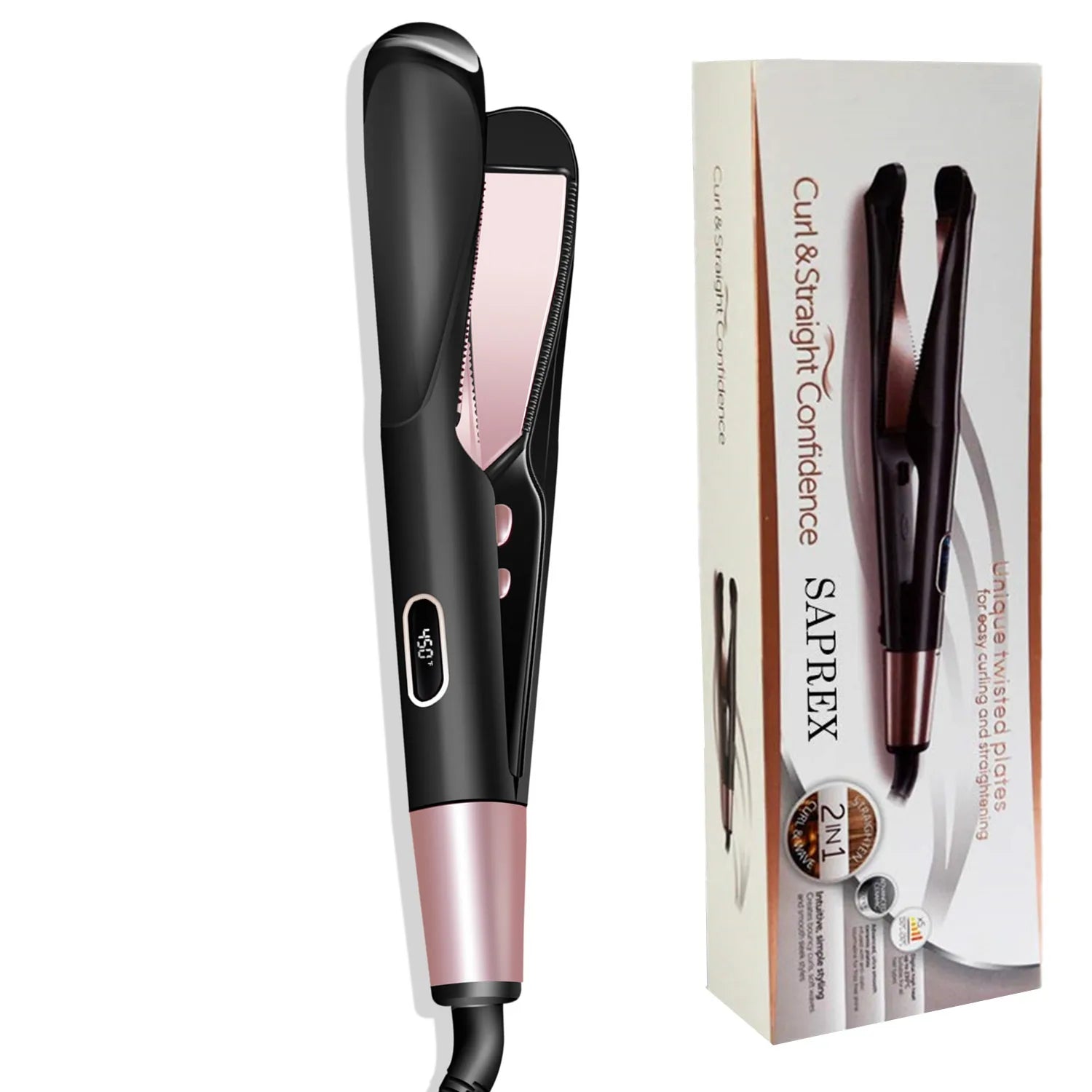 Twist & Shine: 2-in-1 Hair Straightener & Curler - ZIOR LONDON