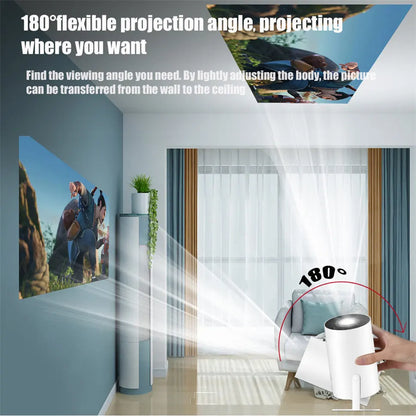 HY300 Plus 4K Mini Projector - 1280x720P HD LED Home Theater with Android - ZIOR LONDON