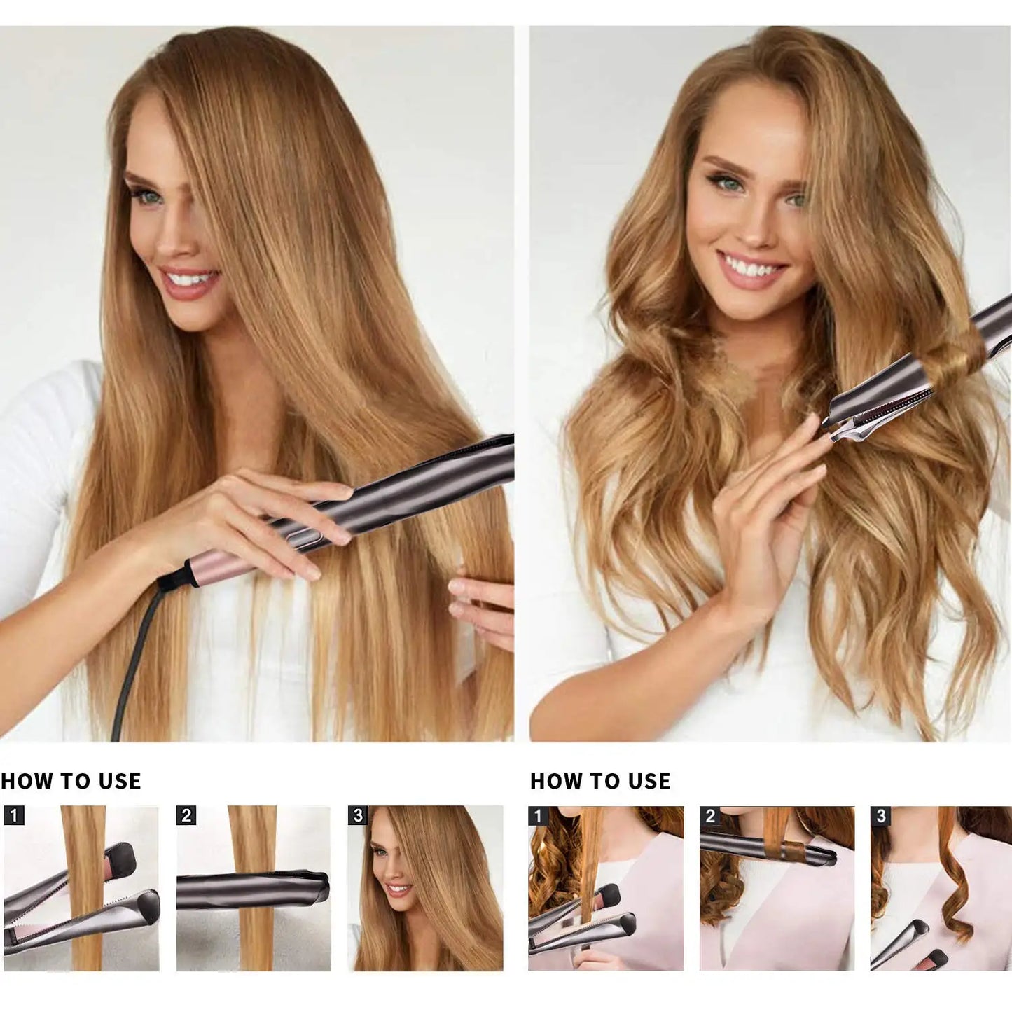 Twist & Shine: 2-in-1 Hair Straightener & Curler - ZIOR LONDON