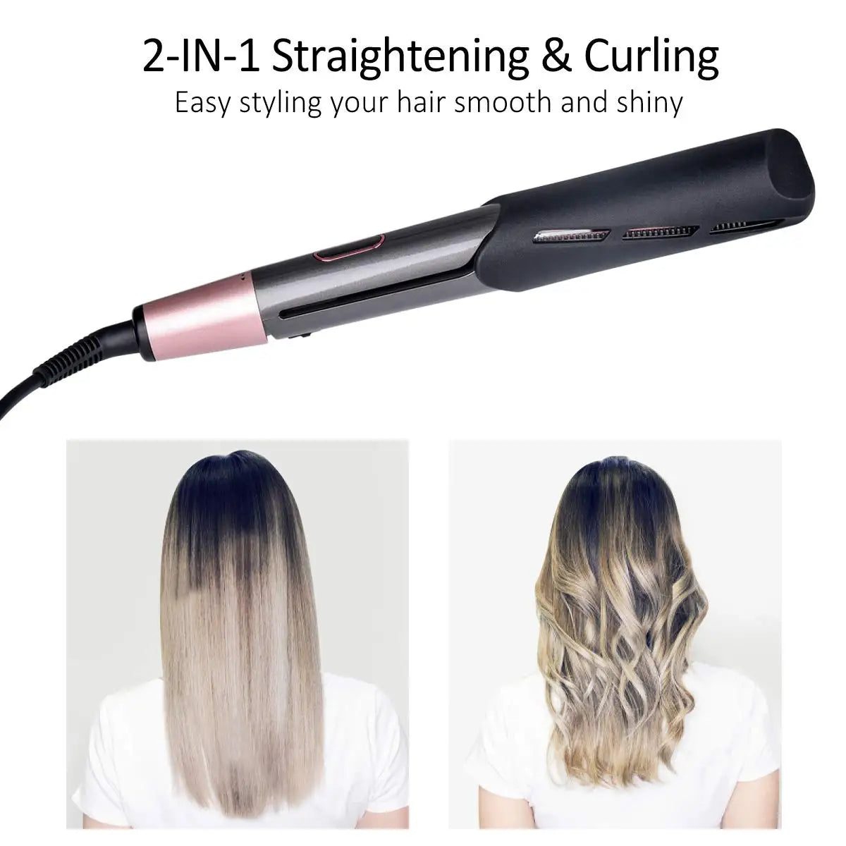 Twist & Shine: 2-in-1 Hair Straightener & Curler - ZIOR LONDON