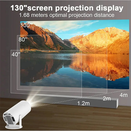 HY300 Plus 4K Mini Projector - 1280x720P HD LED Home Theater with Android - ZIOR LONDON